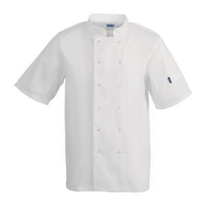 Kuhinjska obleka Vegas z mešanimi rokavi, bela - velikost M - Whites Chefs Clothing - Fourniresto
