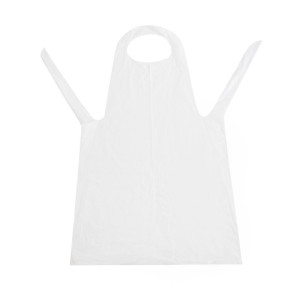 Papirnati predpasnik bel iz polietilena - paket 100 kosov - FourniResto - Fourniresto