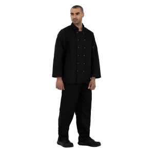 Črna mešana kuharska jakna z dolgimi rokavi Vegas - velikost L - Whites Chefs Clothing - Fourniresto