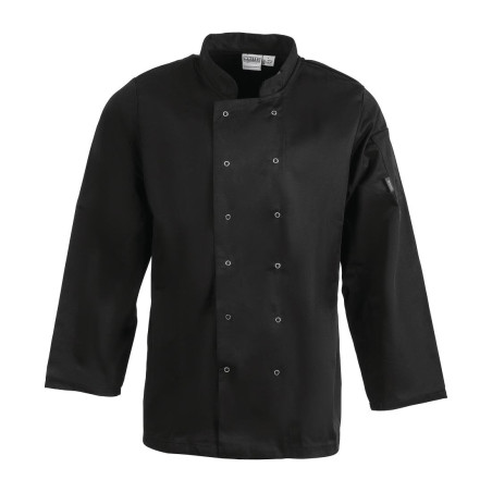 Črna mešana kuharska jakna z dolgimi rokavi Vegas - velikost S - Whites Chefs Clothing - Fourniresto