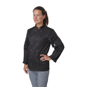 Črna mešana kuharska jakna z dolgimi rokavi Vegas - velikost S - Whites Chefs Clothing - Fourniresto