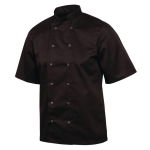 Črna mešana kuhinjska jakna z kratkimi rokavi Vegas - velikost Xs - Whites Chefs Clothing - Fourniresto
