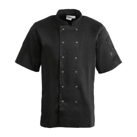 Črna mešana kuhinjska jakna z kratkimi rokavi Vegas - velikost XXL - Whites Chefs Clothing - Fourniresto
