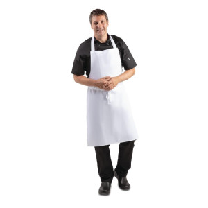 Predpasnik Bavette Bel 711 X 656 Mm - Bela kuharska oblačila - Fourniresto