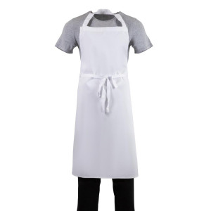 Predpasnik Bavette Bel - Velikost XL 915 x 1066 mm - Bela kuharska oblačila - Fourniresto