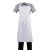 Predpasnik Bavette Bel - Velikost XL 915 x 1066 mm - Bela kuharska oblačila - Fourniresto