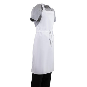 Predpasnik Bavette Bel - Velikost XL 915 x 1066 mm - Bela kuharska oblačila - Fourniresto