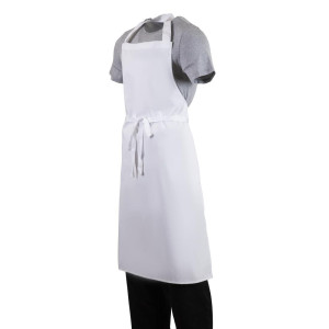 Predpasnik Bavette Bel - Velikost XL 915 x 1066 mm - Bela kuharska oblačila - Fourniresto