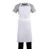 Predpasnik Bavette Bel - Velikost XL 915 x 1066 mm - Bela kuharska oblačila - Fourniresto