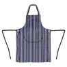 Predpasnik Bavette z žepom, črtast modro-beli 965 x 710 mm - Bela kuharska oblačila - Fourniresto
