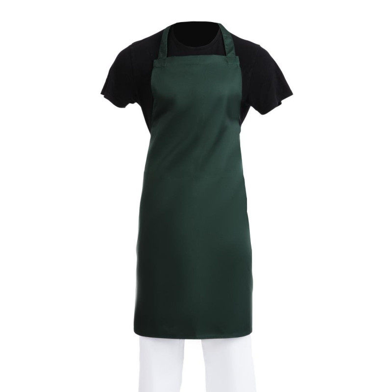 Pletenica Bavette Zelena Steklenica 710 X 970 Mm - Bela Kuharska Oblačila - Fourniresto