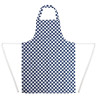 Predpasnik Bavette v modro-belih karirastih vzorcih iz poliestra in bombaža 710 x 970 mm - Oblačila za kuharje Whites - Fournire