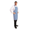 Predpasnik Bavette v modro-belih karirastih vzorcih iz poliestra in bombaža 710 x 970 mm - Oblačila za kuharje Whites - Fournire