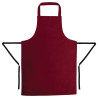 Predpasnik Bavette Bordeaux iz polikotona 710 x 970 mm - Bela kuharska oblačila - Fourniresto