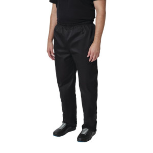 Hlače za kuharje, uniseks, črne barve, model Vegas - velikost L - Whites Chefs Clothing