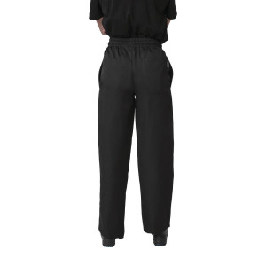 Hlače za kuharje, uniseks, črne barve, model Vegas - velikost L - Whites Chefs Clothing