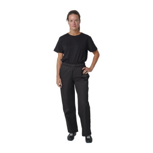 Hlače za kuharje, uniseks, črne barve, model Vegas - velikost L - Whites Chefs Clothing