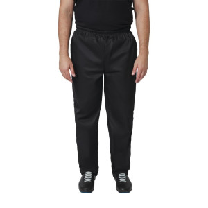 Hlače za kuharje, uniseks, črne barve, model Vegas - velikost S - Whites Chefs Clothing - Fourniresto