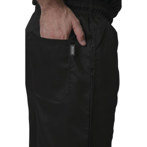 Hlače za kuharje, uniseks, črne barve, model Vegas - velikost S - Whites Chefs Clothing - Fourniresto