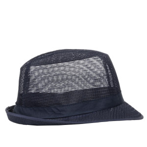 Klobuk Trilby v mornarsko modri barvi s čipko - velikost M 570 mm - FourniResto - Fourniresto