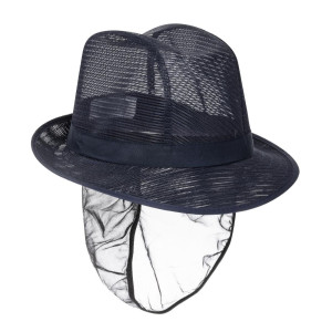 Klobuk Trilby v mornarsko modri barvi s čipko - velikost M 570 mm - FourniResto - Fourniresto