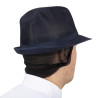 Klobuk Trilby v mornarsko modri barvi s čipko - velikost M 570 mm - FourniResto - Fourniresto