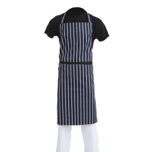 Predpasnik Bavette Extra Long brez žepa, črtast modro-beli - Whites Chefs Clothing - Fourniresto