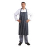 Predpasnik Bavette Extra Long brez žepa, črtast modro-beli - Whites Chefs Clothing - Fourniresto