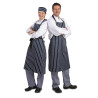Predpasnik Bavette Extra Long brez žepa, črtast modro-beli - Whites Chefs Clothing - Fourniresto