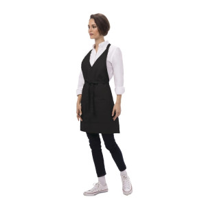 Predpasnik Bavette Tuxedo Črn iz poliestra in bombaža 698 x 838 mm - Chef Works - Fourniresto