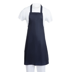 Predpasnik Bavette Odporen na madežev Modre barve 1016 x 711 mm - Bela kuharska oblačila - Fourniresto