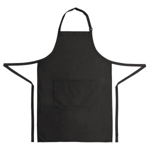 Predpasnik Bavette Črn z žepi in nastavljivim ovratnikom - Chef Works - Fourniresto
