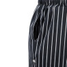 Hlače za kuharje unisex široke črne in bele črte - velikost S - Chef Works - Fourniresto
