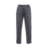 Hlače za kuhinjo unisex Baggy črne in bele črte - velikost XL - Chef Works - Fourniresto