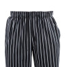 Hlače za kuhinjo unisex Baggy črne in bele črte - velikost XL - Chef Works - Fourniresto