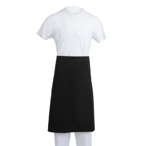 Predpasnik Standard črne barve iz poliestra/bombaža 914 x 762 mm - Whites Chefs Clothing - Fourniresto