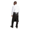 Predpasnik Standard črne barve iz poliestra/bombaža 914 x 762 mm - Whites Chefs Clothing - Fourniresto