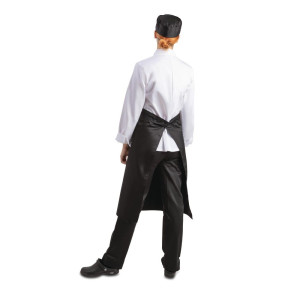 Predpasnik Standard črne barve iz poliestra/bombaža 914 x 762 mm - Whites Chefs Clothing - Fourniresto