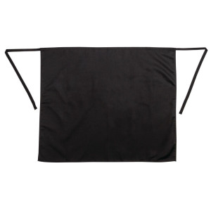 Predpasnik Standard črne barve iz poliestra/bombaža 914 x 762 mm - Whites Chefs Clothing - Fourniresto