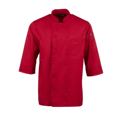Kuhinjski predpasnik Mixte rdeče barve - velikost M - Chef Works - Fourniresto
