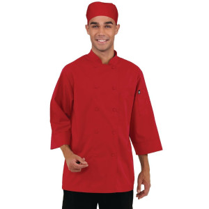 Kuhinjski predpasnik Mixte rdeče barve - velikost XL - Chef Works - Fourniresto