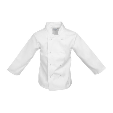Otroška bela kuharska obleka - Velikost L/XL 8/10 let - Bela kuharska oblačila - Fourniresto
