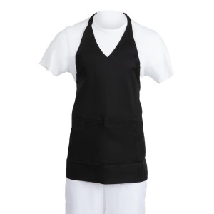 Predpasnik natakarja s črnim V-izrezom iz poliestra/bombaža 838 x 698 mm - Whites Chefs Clothing - Fourniresto
