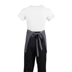 Predpasnik za natakarja, siv antracit iz poliestra/bombaža 750 x 373 mm - Whites Chefs Clothing - Fourniresto