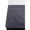 Predpasnik za natakarja, siv antracit iz poliestra/bombaža 750 x 373 mm - Whites Chefs Clothing - Fourniresto