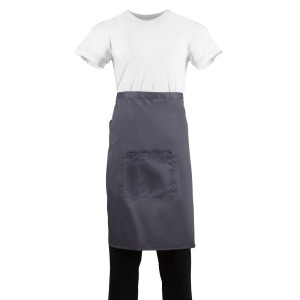 Predpasnik sive barve iz polikotona 1000 x 700 mm - Whites Chefs Clothing - Fourniresto