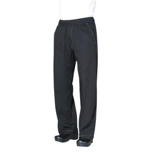 Hlače za kuharje unisex Baggy črne barve - velikost S - Chef Works - Fourniresto