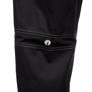 Hlače za kuharje unisex Baggy črne barve - velikost S - Chef Works - Fourniresto