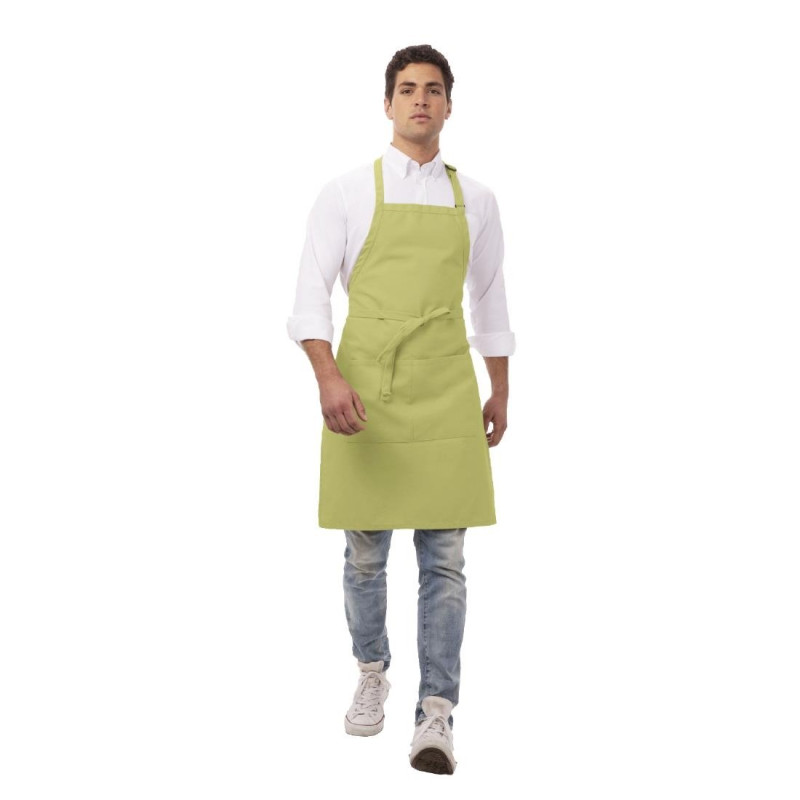 Predpasnik Bavette z nastavljivim ovratnikom in dvojnim žepom v antracitno zeleni barvi 610 x 860 mm - Chef Works - Fourniresto Predpasnik Bavette z nastavljivim ovratnikom in dvojnim žepom v antracitno zeleni barvi 610 x 860 mm - Chef Works - Fourniresto