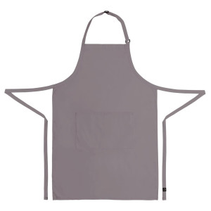 Predpasnik Bavette z nastavljivim ovratnikom in dvojnim žepom sive barve 610 x 860 mm - Chef Works - Fourniresto